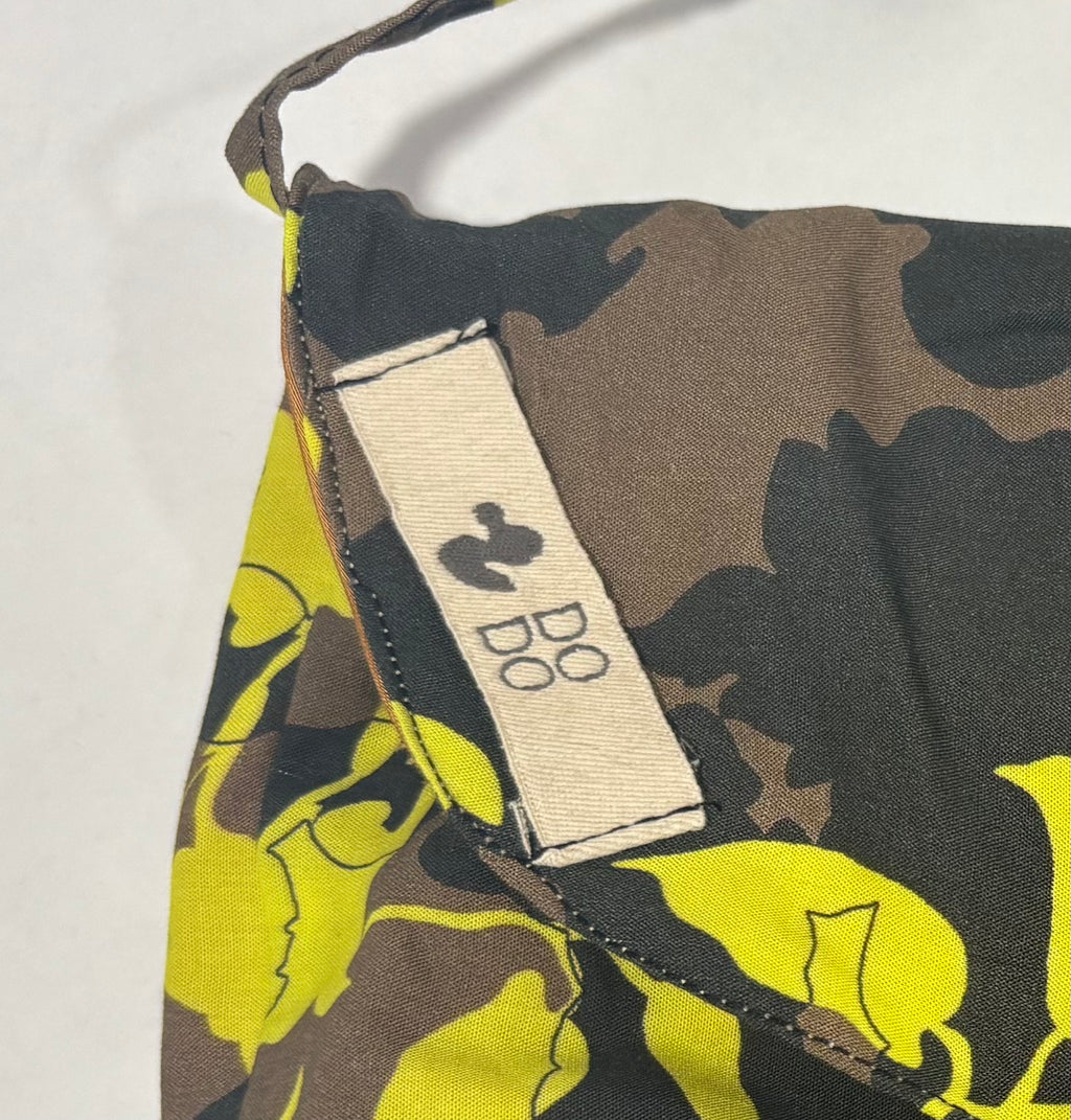 Bolso Bandolera Dodo: Flores Amarillas y Marrón