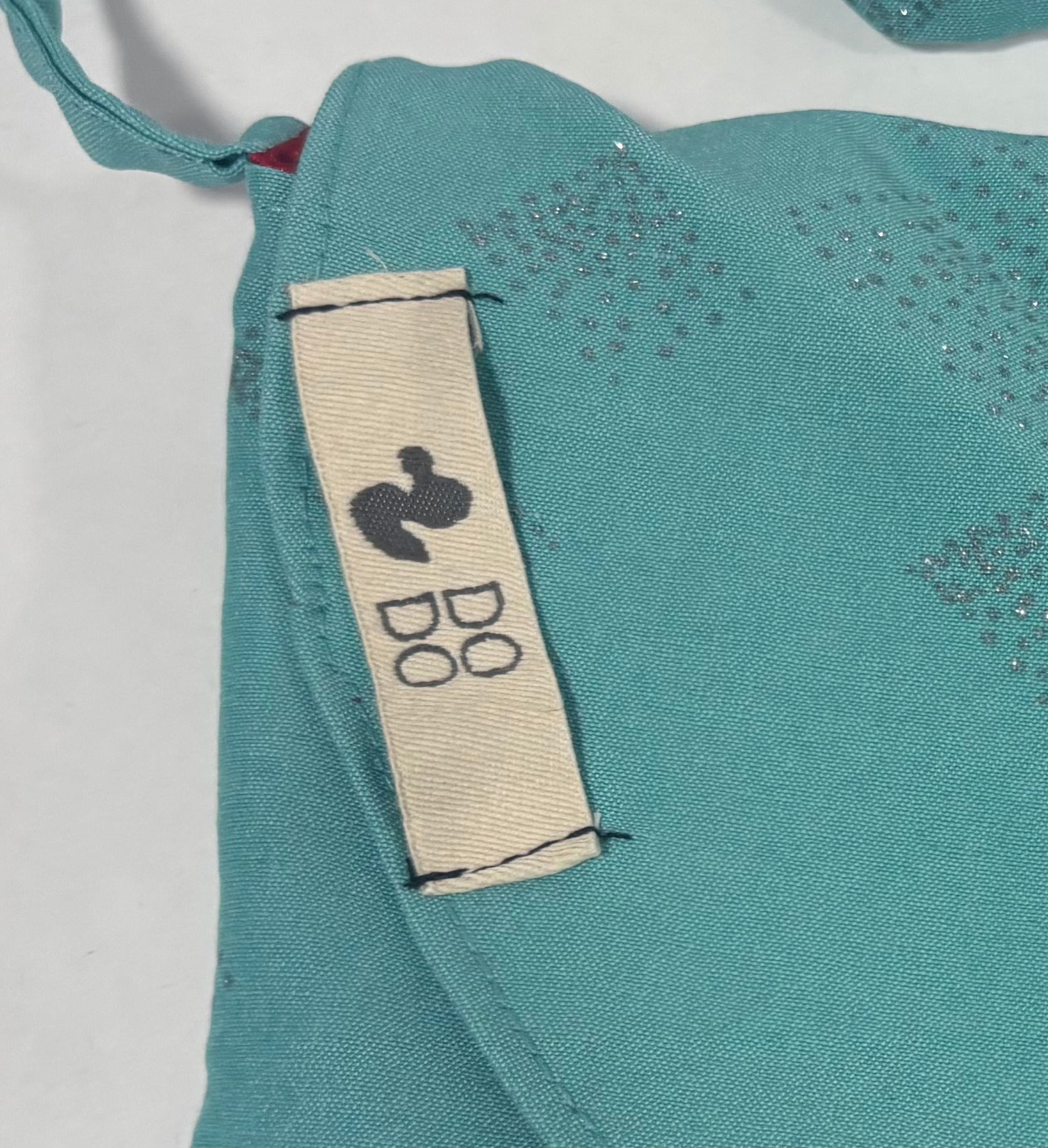 Bolso Bandolera Dodo: Turquesa y Rombos Plateados