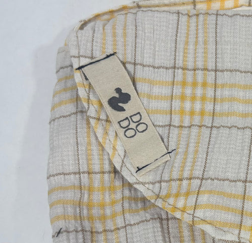 Bolso Bandolera Dodo: Cuadros Amarillos y Grises