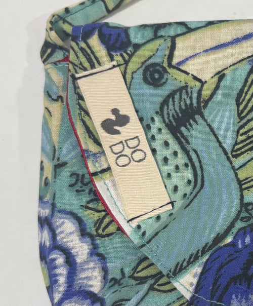Bolso Bandolera Dodo: Aves y Flores Azules
